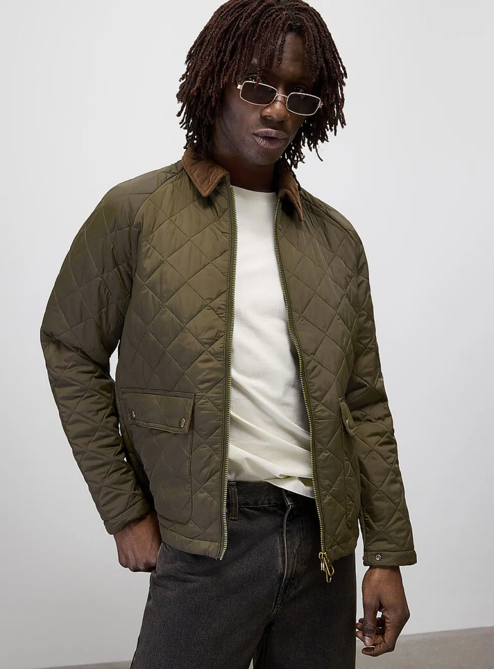 Diamond-quilted heritage jacket