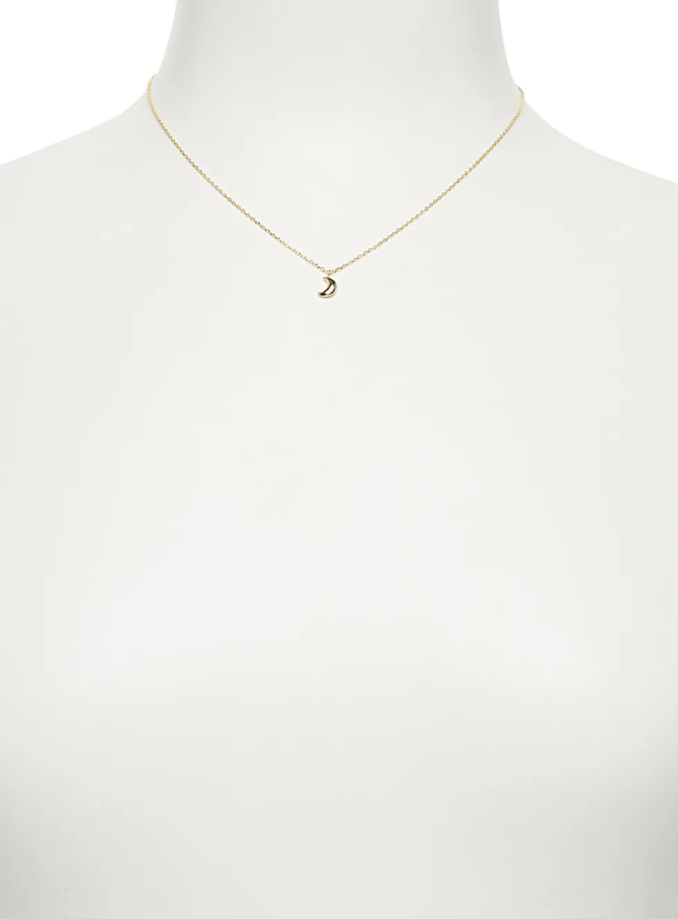 Domed moon necklace