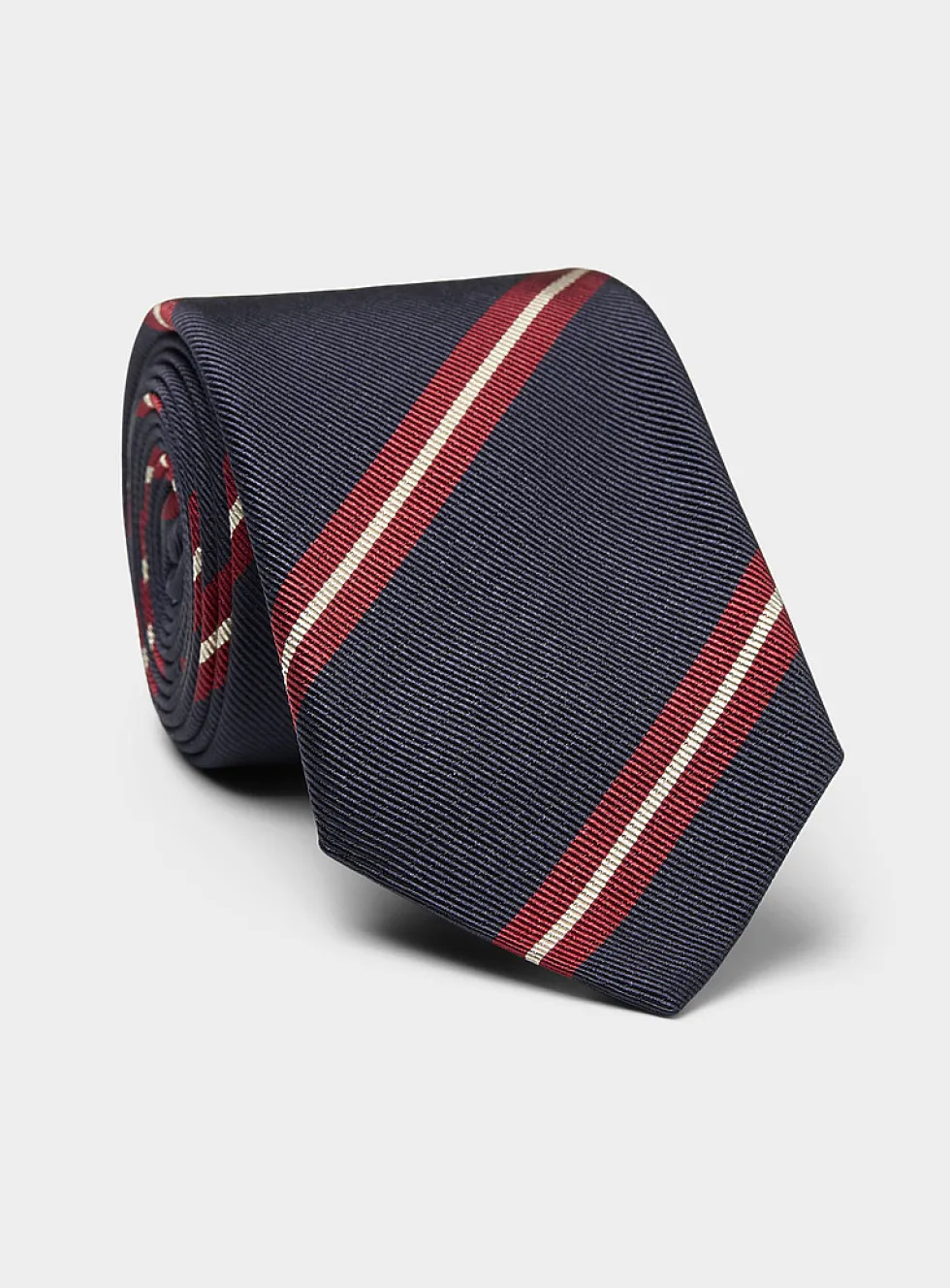 Double preppy stripe tie