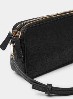Double-compartment minimalist crossbody bag
