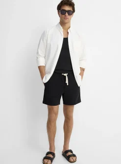Drawstring-waist chino short