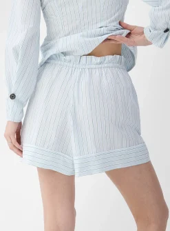 Drawstring-waist wide-leg boxer-style short