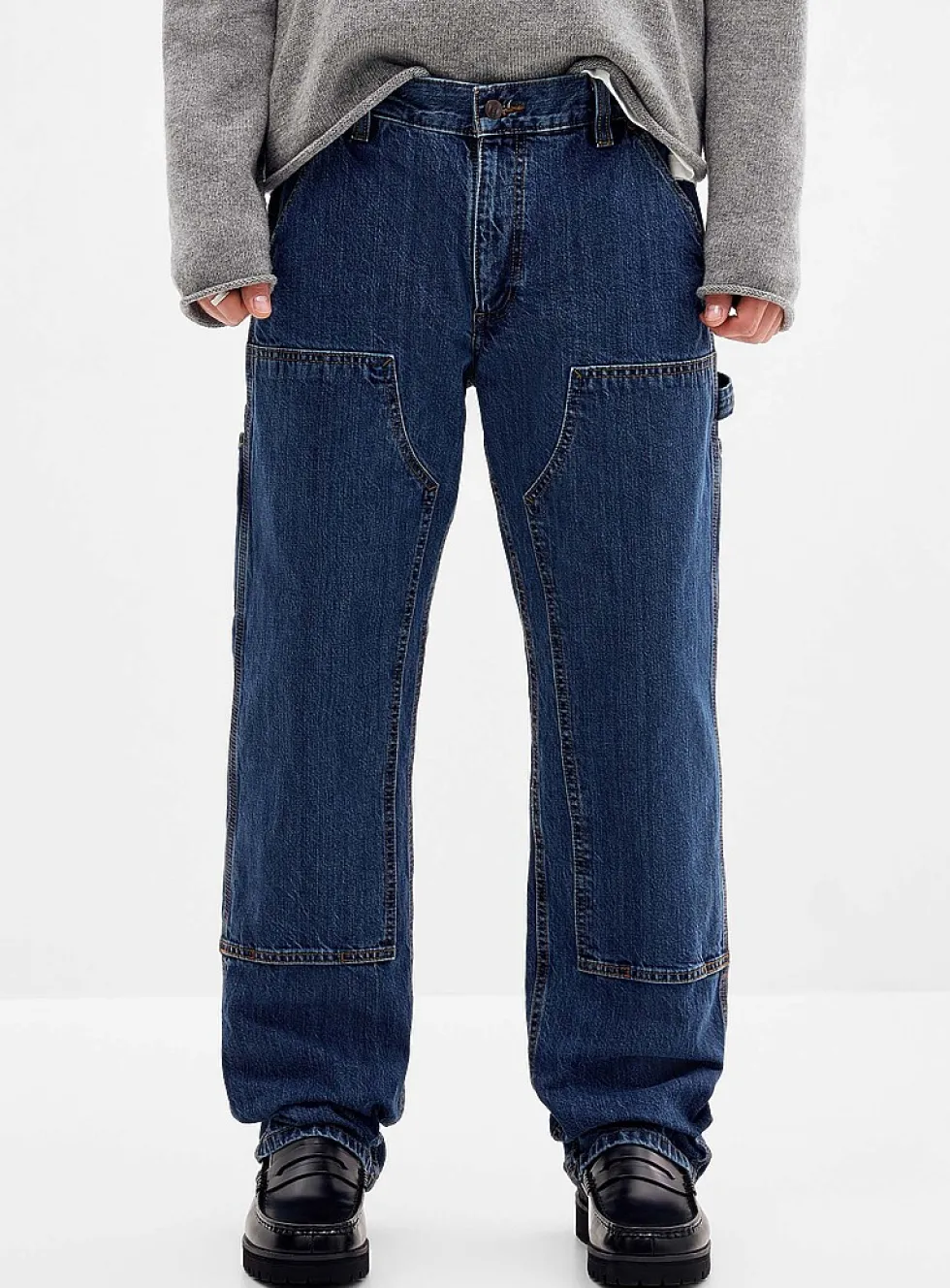 Dungaree double-knee work jean