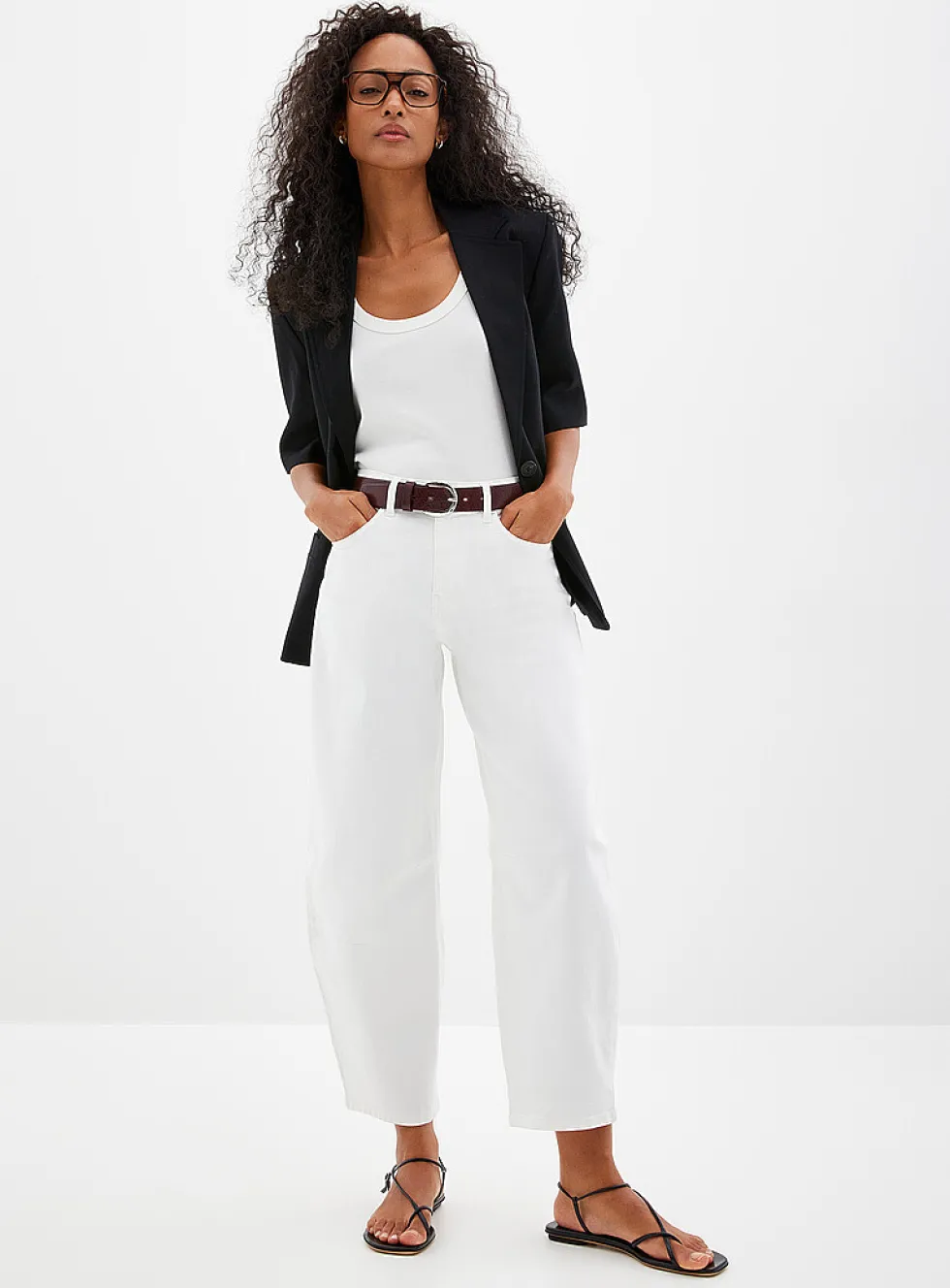 Ecru stretch jean