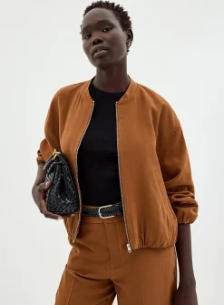 Elastic cuffs flowy jacket