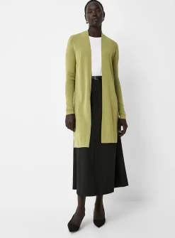 Elongated open cardigan