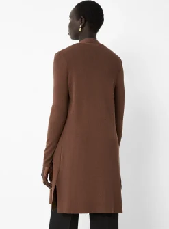 Elongated open cardigan