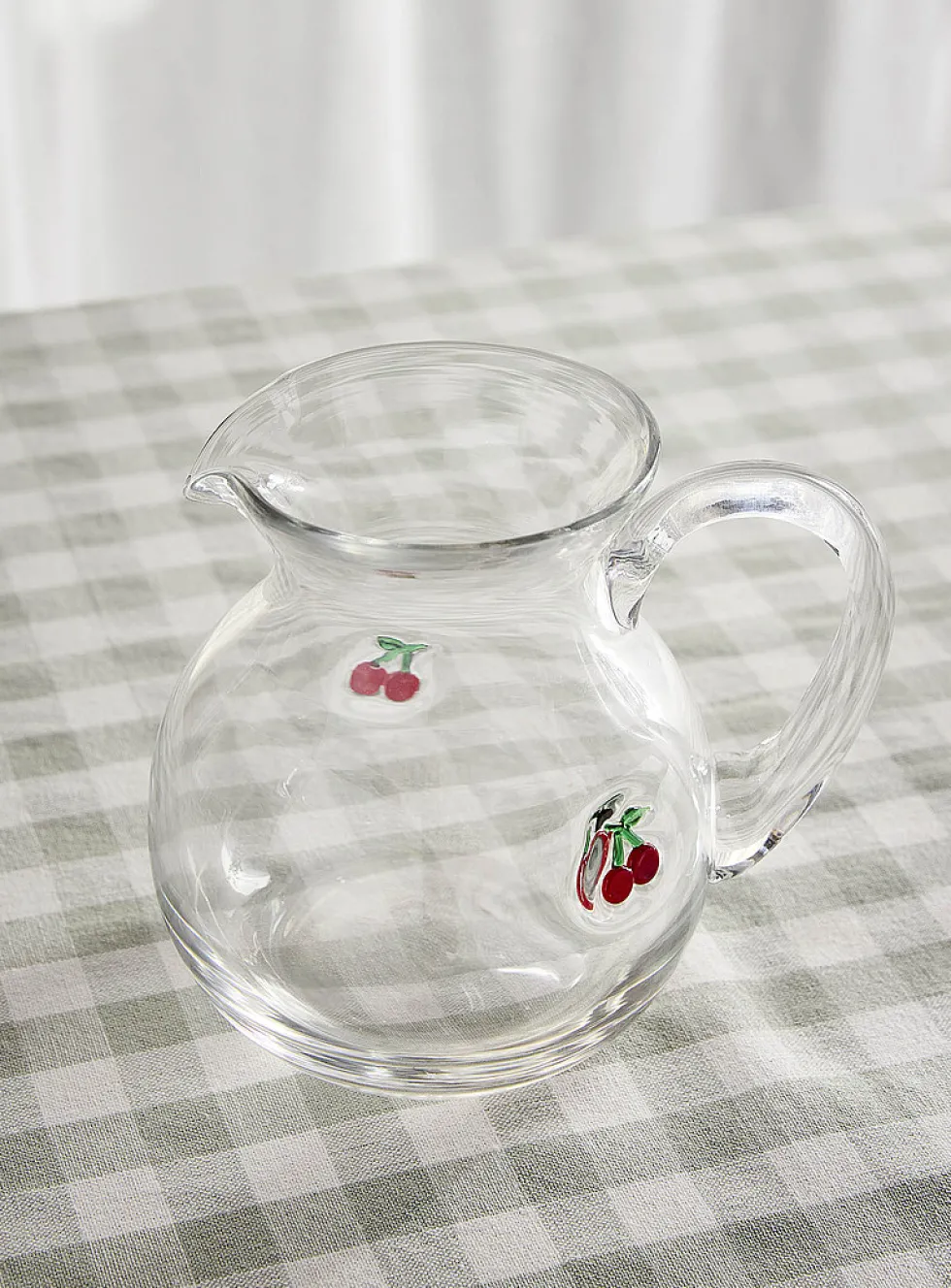 Embossed cherries small pitcher