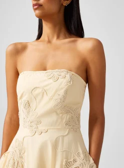 Embossed floral print maxi dress
