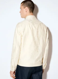 Embroidered coral jacket