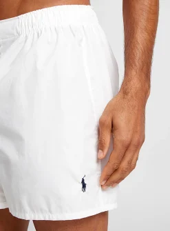 Embroidered logo poplin boxer