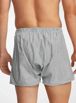 Embroidered logo poplin boxer