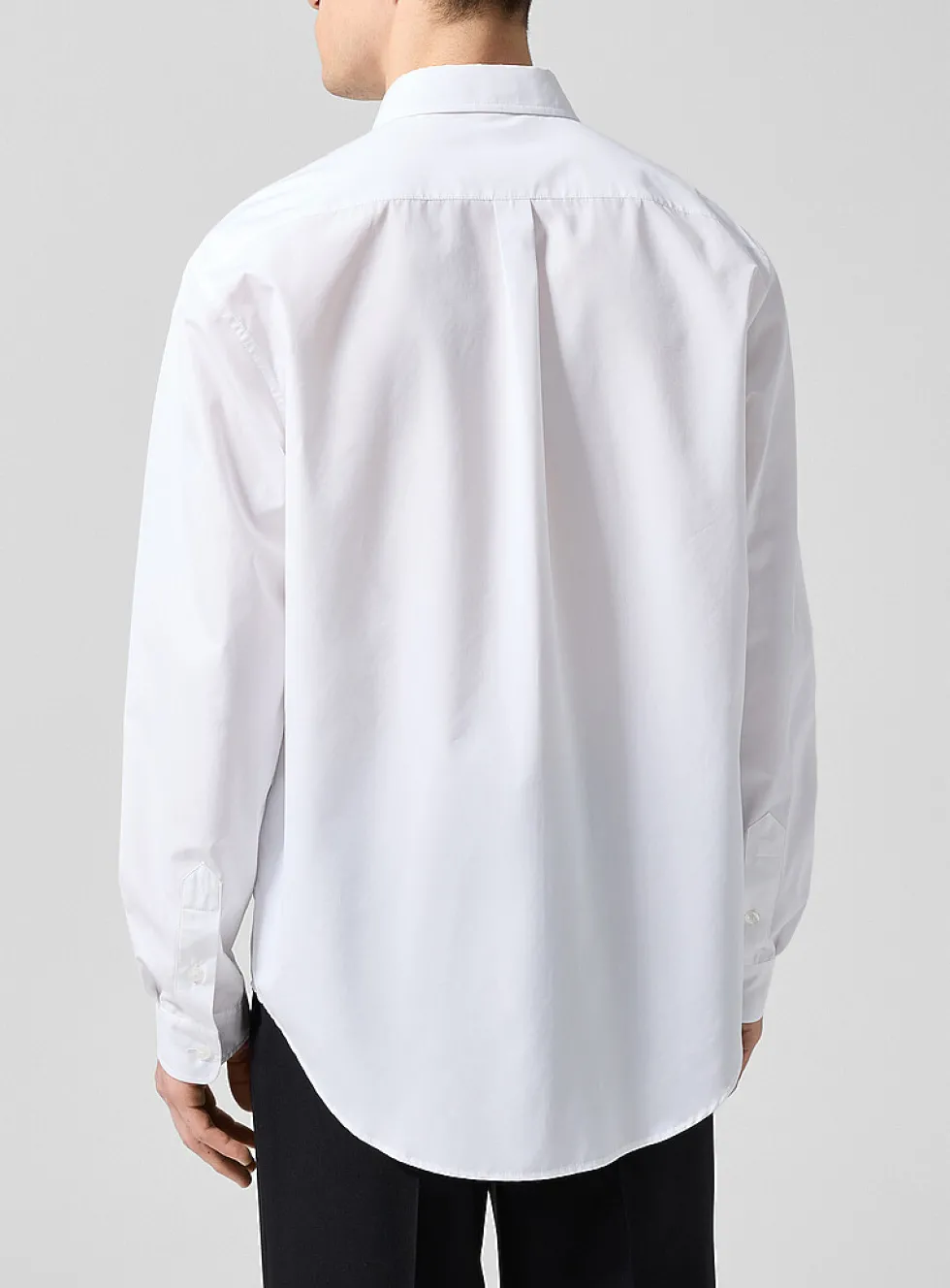 Embroidered logo poplin shirt