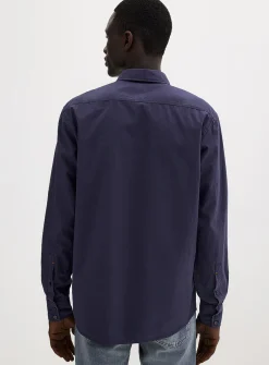 Embroidered logo poplin shirt