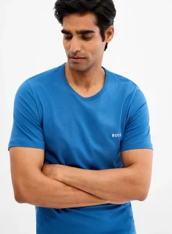 Embroidered logo solid crew neck undershirt
