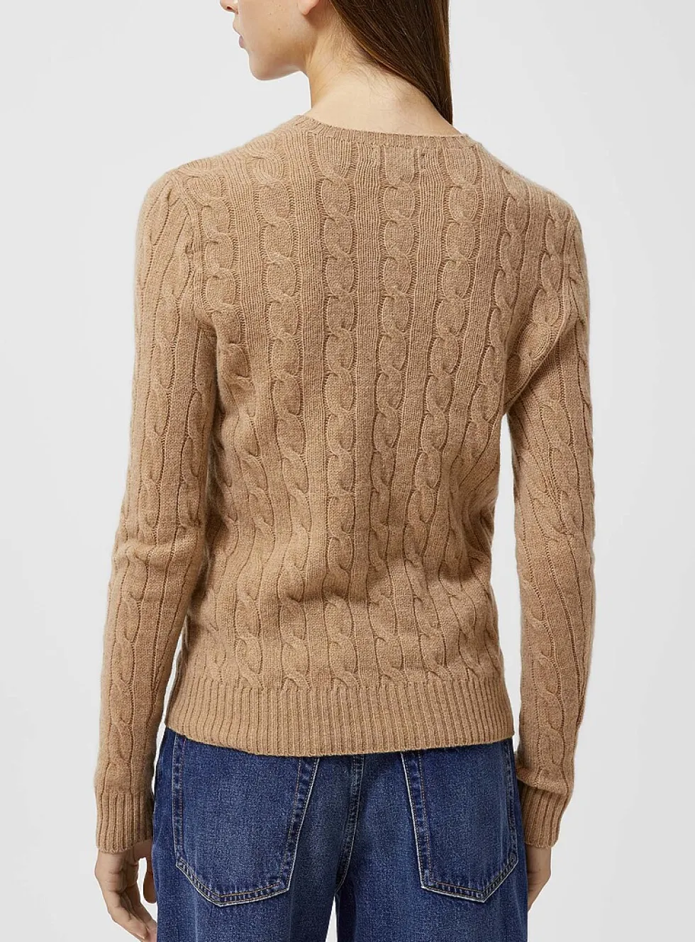 Embroidered logo wool and cashmere sweater