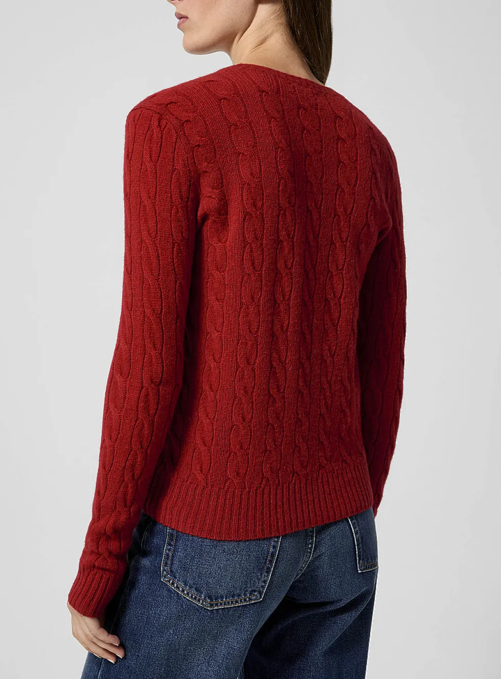 Embroidered logo wool and cashmere sweater