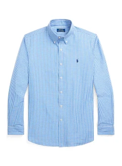 Embroidered rider stretch poplin shirt