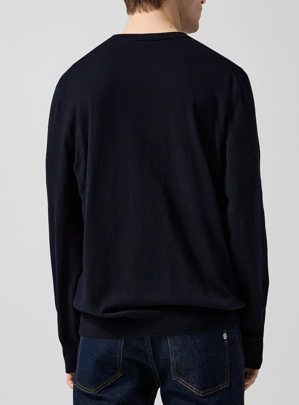 Embroidered signature pure cotton sweater