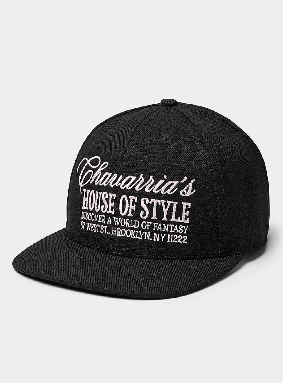 Embroidered typography cap