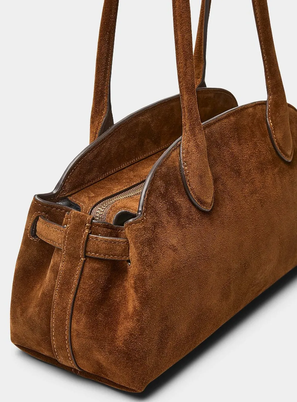 Empire soft suede shoulder bag