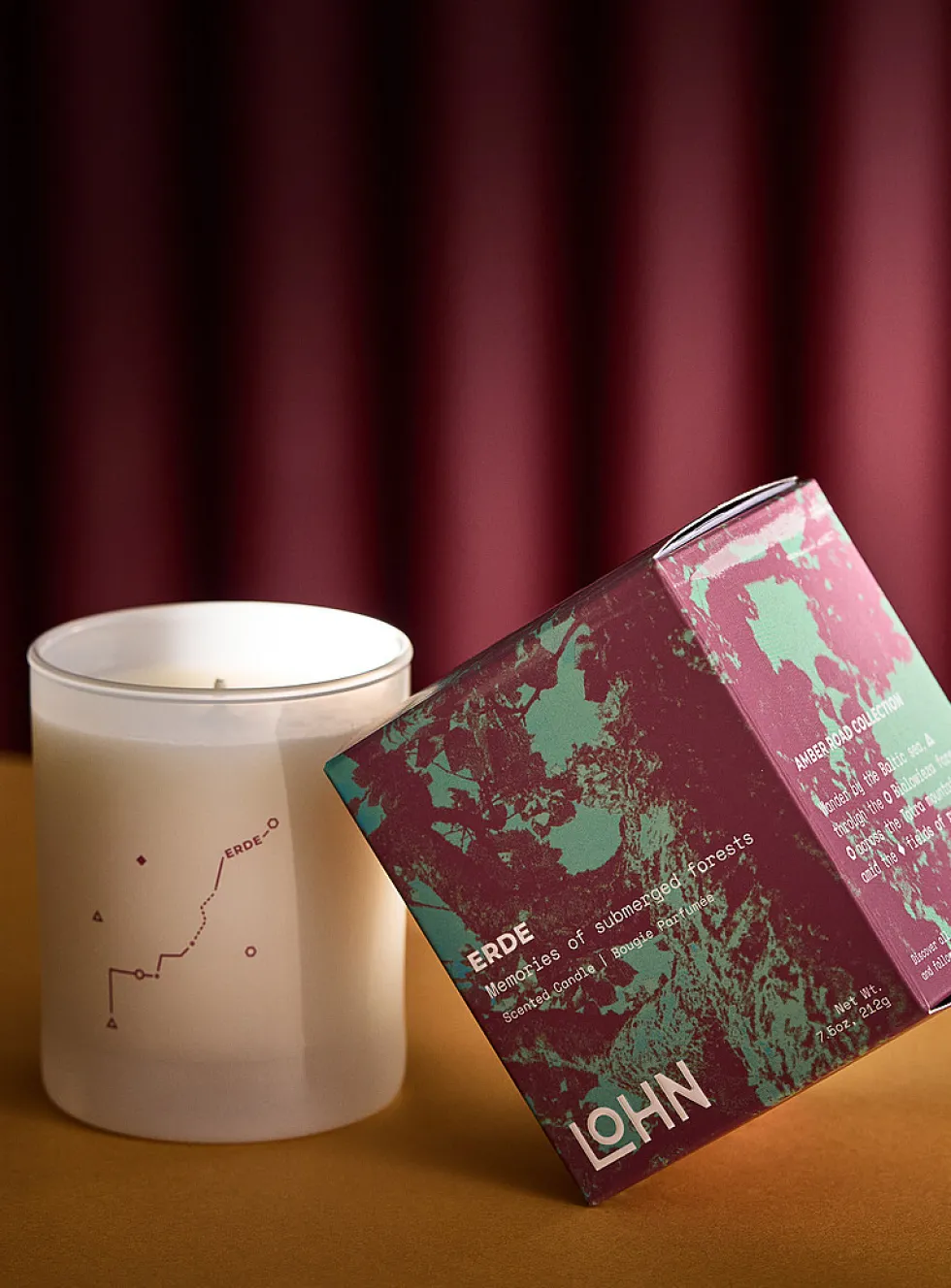 Erde amber and vetiver scented candle