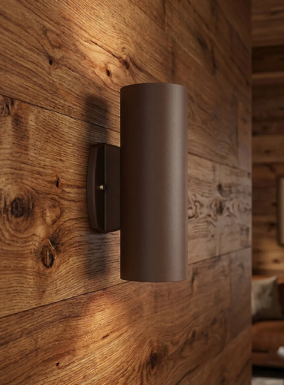 Evolution two-way cylindrical wall sconce