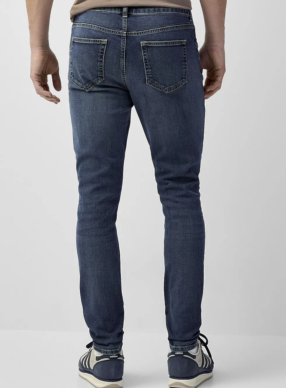 Faded dark-blue jean