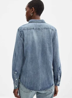 Faded denim shirt