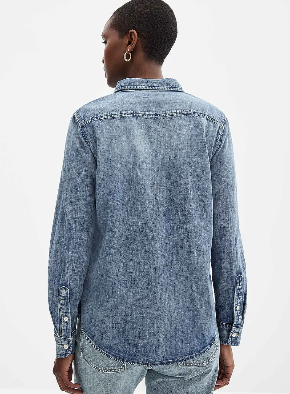 Faded denim shirt