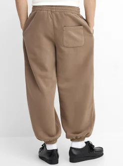 Faded peachskin fleece joggers