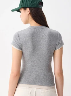 Faux-layered T-shirt