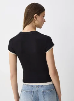 Faux-layered T-shirt