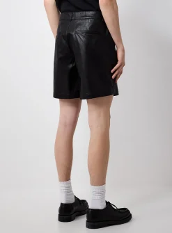 Faux-leather short