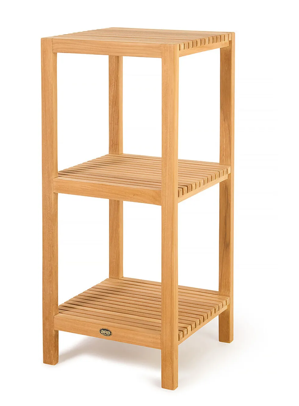 Fiji square teak wood shelving