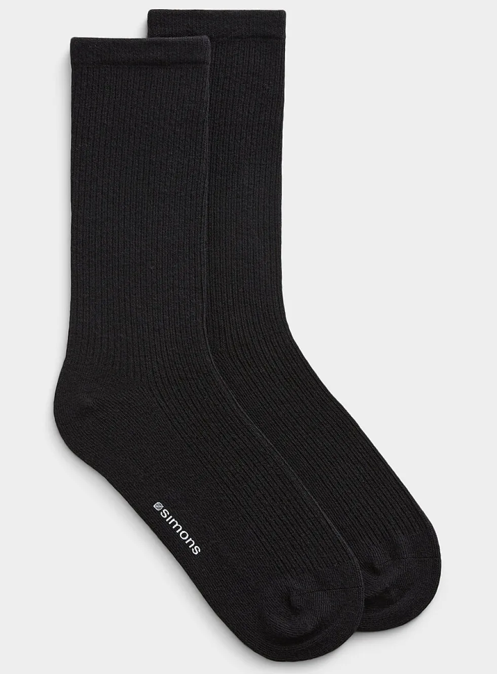 Finely ribbed socks