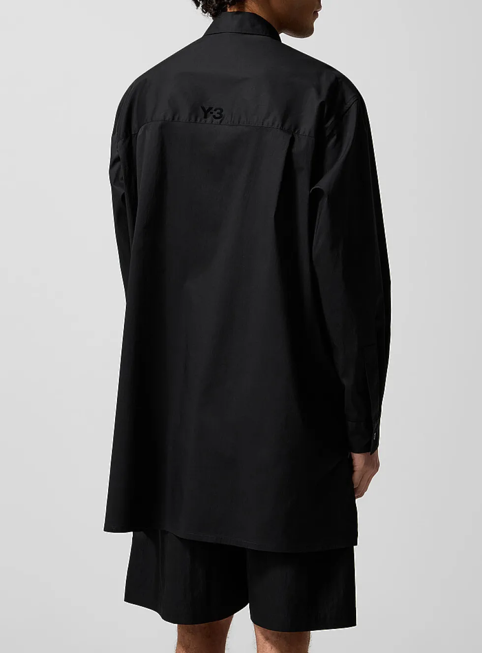 Fishnet inserts multipocketed elongated shirt