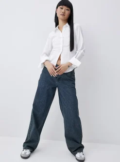 Fitted poplin shirt