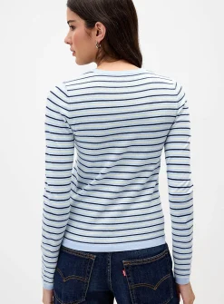 Fitted striped sweater