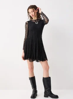 Flared lace dress