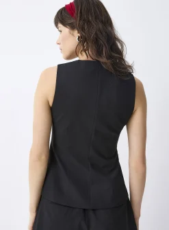 Flared tailored vest