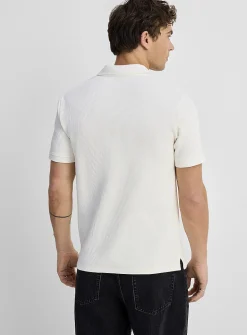 Flat-ribbed Johnny collar polo