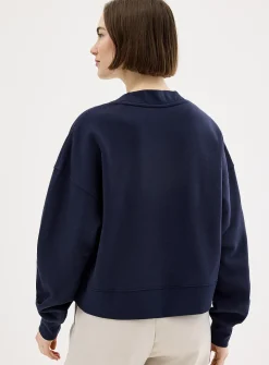 Fleece-lined boxy-fit cardigan