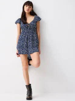 Floral bows short dress