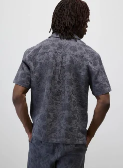 Floral jacquard shirt