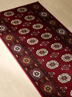 Floral mosaic Persian-style hallway rug