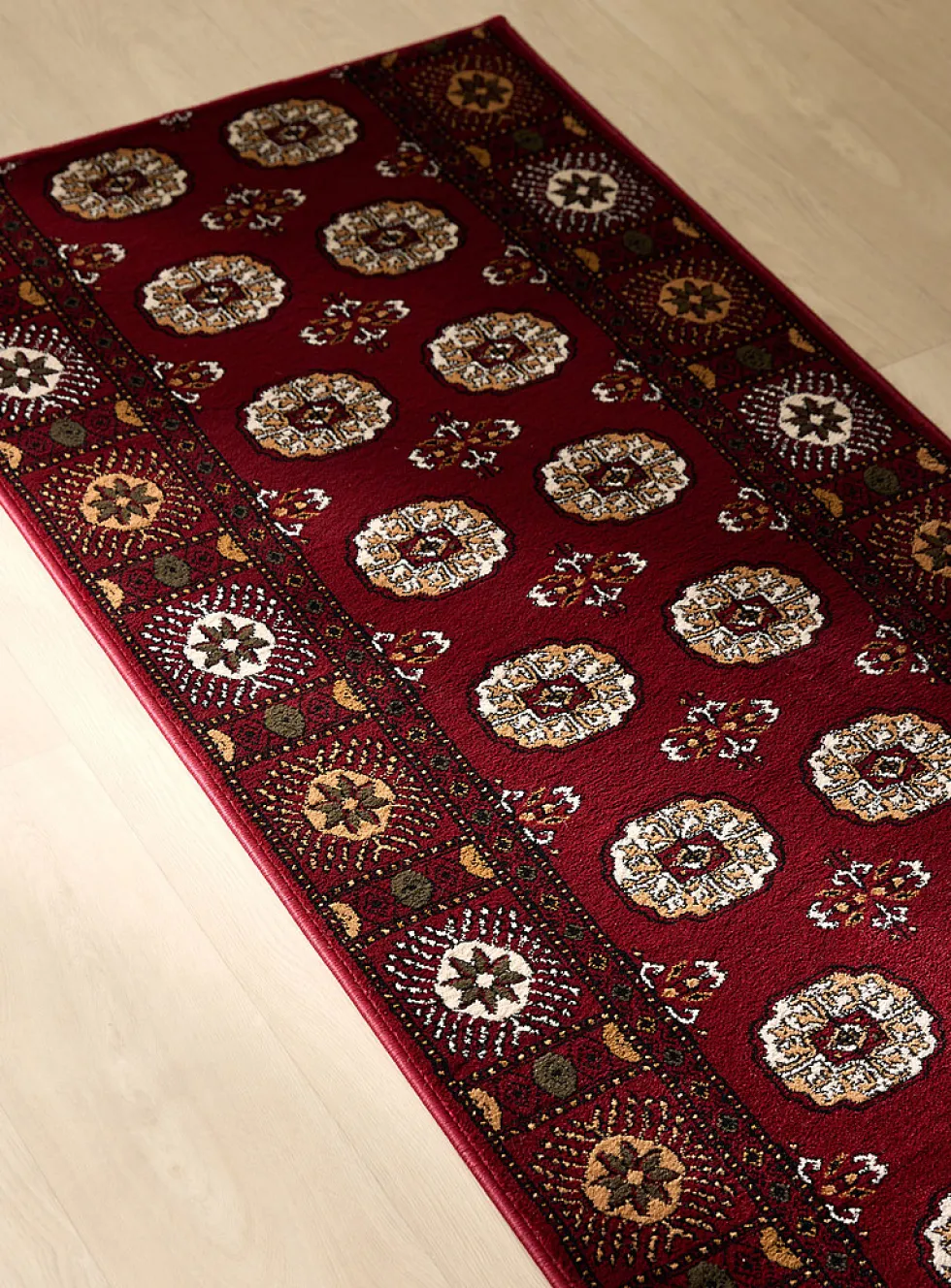Floral mosaic Persian-style hallway rug