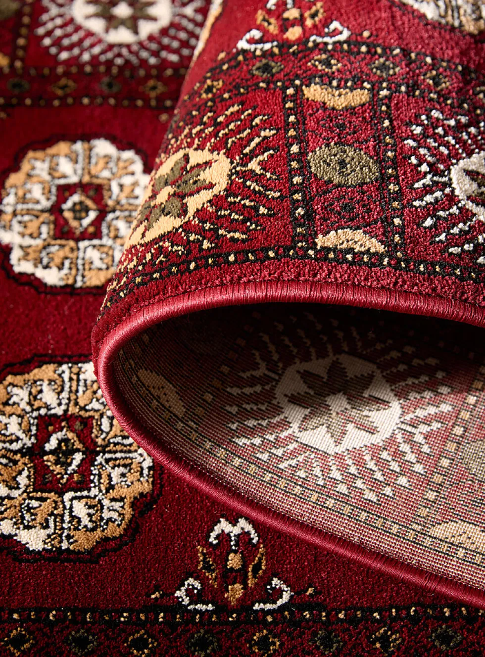 Floral mosaic Persian-style hallway rug