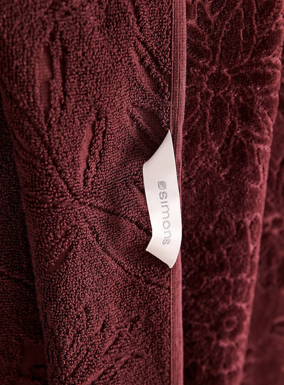 Flowers velvet organic cotton jacquard towels