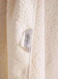Flowers velvet organic cotton jacquard towels